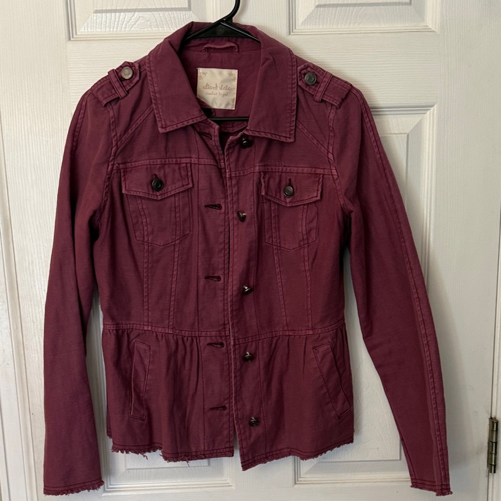 Altar'd State Deep Red Utility Jacket - image 1